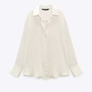 Zara Cream Button Down Shirt